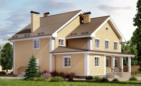320-003-Л Проект двухэтажного дома, просторный загородный дом из блока Алдан | Проекты домов от House Expert