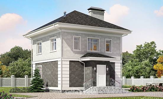 090-003-П Проект двухэтажного дома, простой дом из теплоблока Нерюнгри | Проекты домов от House Expert