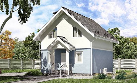 095-002-П Проект двухэтажного дома с мансардным этажом, бюджетный дом из керамзитобетонных блоков Якутск | Проекты домов от House Expert