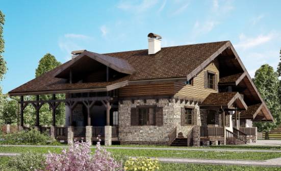320-002-П Проект двухэтажного дома мансардный этаж, классический домик из кирпича Ленск | Проекты домов от House Expert