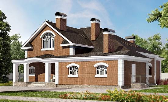 400-003-П Проект двухэтажного дома с мансардой, просторный дом из арболита Нерюнгри | Проекты домов от House Expert