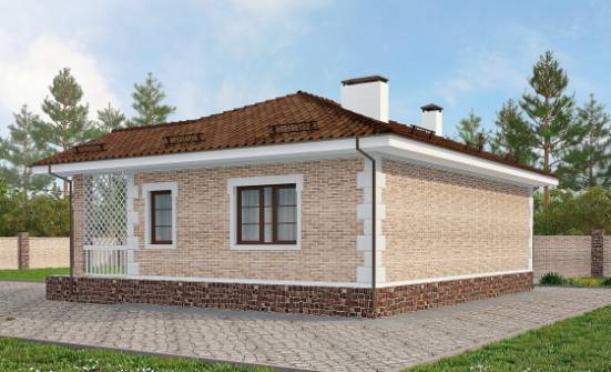 065-002-П Проект бани из кирпича Алдан | Проекты одноэтажных домов от House Expert
