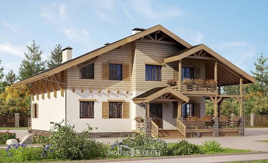 260-001-Л Проект двухэтажного дома мансардный этаж, уютный домик из кирпича Якутск | Проекты домов от House Expert