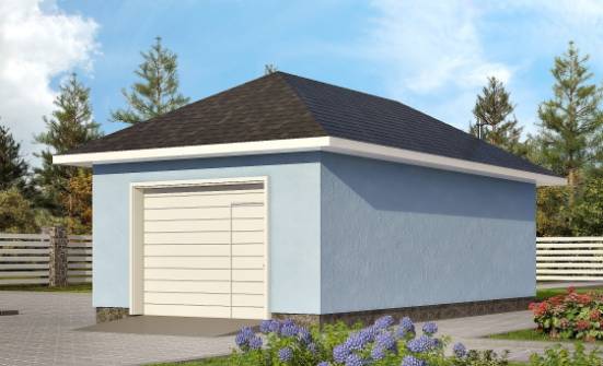 040-001-Л Проект гаража из блока Мирный | Проекты одноэтажных домов от House Expert