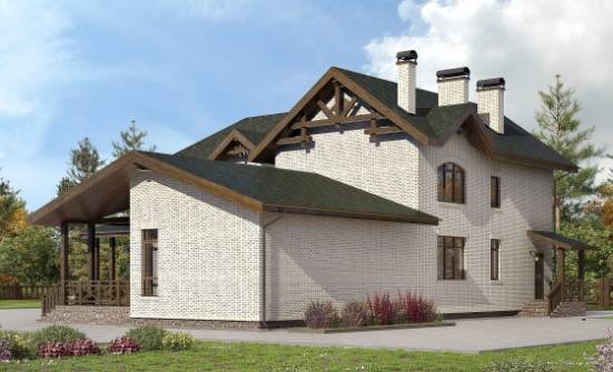 340-004-Л Проект двухэтажного дома, большой загородный дом из пеноблока Алдан | Проекты домов от House Expert