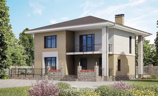 180-015-Л Проект двухэтажного дома, экономичный домик из блока Нерюнгри | Проекты домов от House Expert