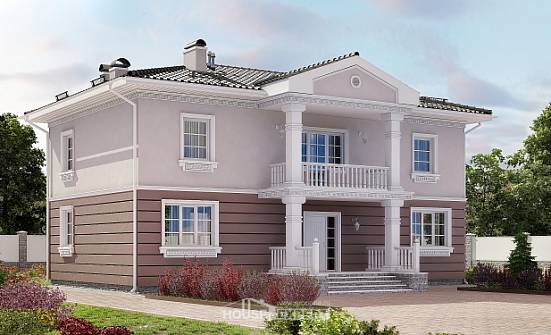 210-005-П Проект двухэтажного дома, классический коттедж из газосиликатных блоков Нерюнгри | Проекты домов от House Expert