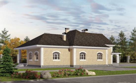 290-001-П Проект двухэтажного дома с мансардным этажом, гараж, большой дом из кирпича Якутск | Проекты домов от House Expert