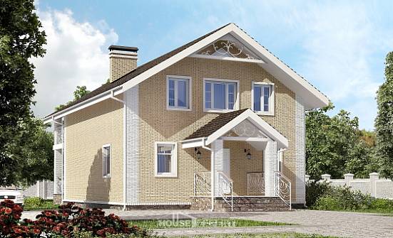150-007-Л Проект двухэтажного дома мансардой, классический коттедж из арболита Ленск | Проекты домов от House Expert