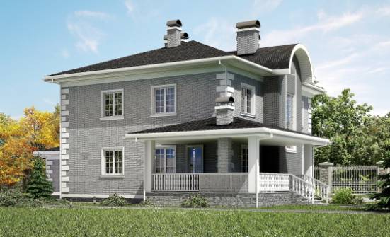 245-004-Л Проект двухэтажного дома, гараж, уютный коттедж из кирпича Ленск | Проекты домов от House Expert