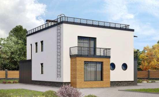 260-002-П Проект двухэтажного дома, гараж, уютный дом из твинблока Ленск | Проекты домов от House Expert