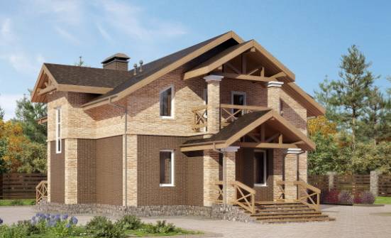160-014-П Проект двухэтажного дома, современный дом из твинблока Мирный | Проекты домов от House Expert