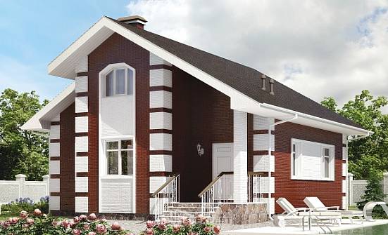 115-001-П Проект двухэтажного дома с мансардой, бюджетный дом из пеноблока Якутск | Проекты домов от House Expert