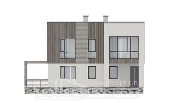 150-017-П Проект двухэтажного дома, простой дом из теплоблока, Ленск