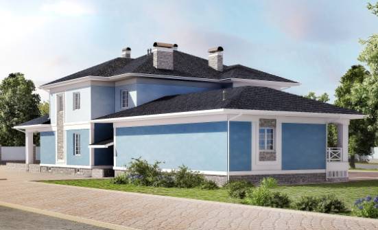 620-001-П Проект трехэтажного дома, гараж, красивый загородный дом из пеноблока, Алдан