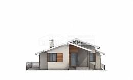 135-002-П Проект одноэтажного дома, гараж, экономичный коттедж из блока, Алдан