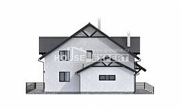 290-003-П Проект двухэтажного дома с мансардой и гаражом, современный дом из бризолита, Нерюнгри