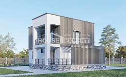 150-017-П Проект двухэтажного дома, классический загородный дом из пеноблока, Ленск
