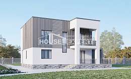 150-017-П Проект двухэтажного дома, недорогой загородный дом из блока, Алдан