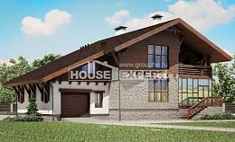 420-001-П Проект трехэтажного дома с мансардой, гараж, красивый коттедж из кирпича, Якутск
