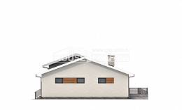 135-002-П Проект одноэтажного дома и гаражом, уютный загородный дом из арболита, Алдан