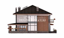 305-001-П Проект двухэтажного дома и гаражом, большой загородный дом из пеноблока, Алдан