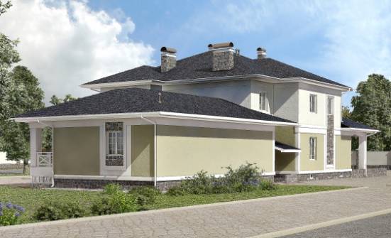620-001-Л Проект трехэтажного дома и гаражом, красивый дом из твинблока, Нерюнгри