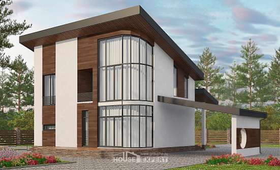 230-001-П Проект двухэтажного дома мансардой, средний загородный дом из кирпича, Мирный