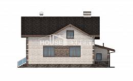 245-005-П Проект двухэтажного дома мансардный этаж и гаражом, средний дом из теплоблока, Ленск