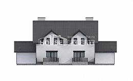 290-003-П Проект двухэтажного дома с мансардой, гараж, красивый загородный дом из теплоблока, Ленск