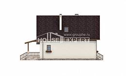 140-001-П Проект двухэтажного дома мансардой, компактный домик из бризолита, Мирный