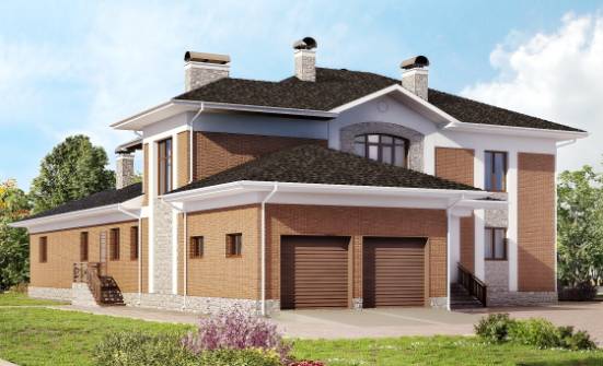 520-002-Л Проект трехэтажного дома, гараж, огромный загородный дом из газобетона, Нерюнгри