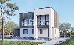 150-017-П Проект двухэтажного дома, экономичный коттедж из теплоблока, Нерюнгри